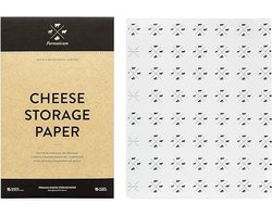 Formaticum Kaasbewaarpapier met waslaag - om voedsel vers te houden - Professioneel papier voor het verpakken van kaas - 11 x 14 in. (15 vellen met label),Kaasbewaarpapier - Composteerbaar,Biologisch afbreekbaar,Recyclebaar & Plasticvrij