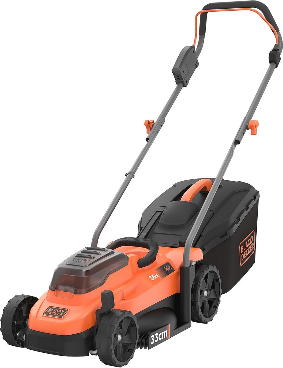 Accugrasmaaier 36V met 33 cm Maaibreedte voor Middelgrote Gazons tot 250 m² - 5-Voudige Hoogteverstelling en 35 L Opvangmand