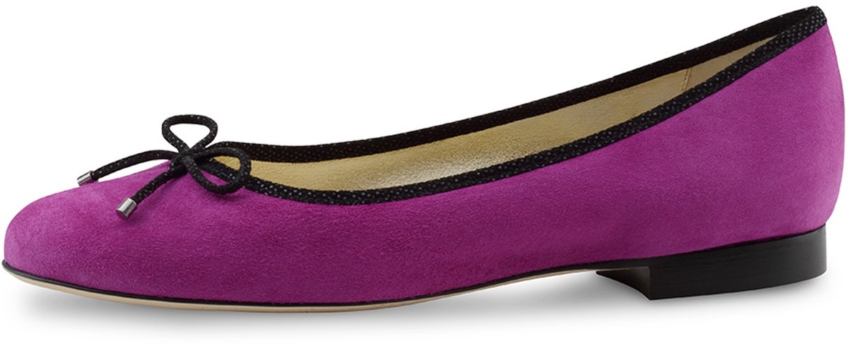 Werner Kern Cassy Ballerina's voor Dames - Fuchsia Roze - Suède leer - Ballerina schoenen - Dames Instappers - Werner Kern Ballerinas - Fuchsia - 37