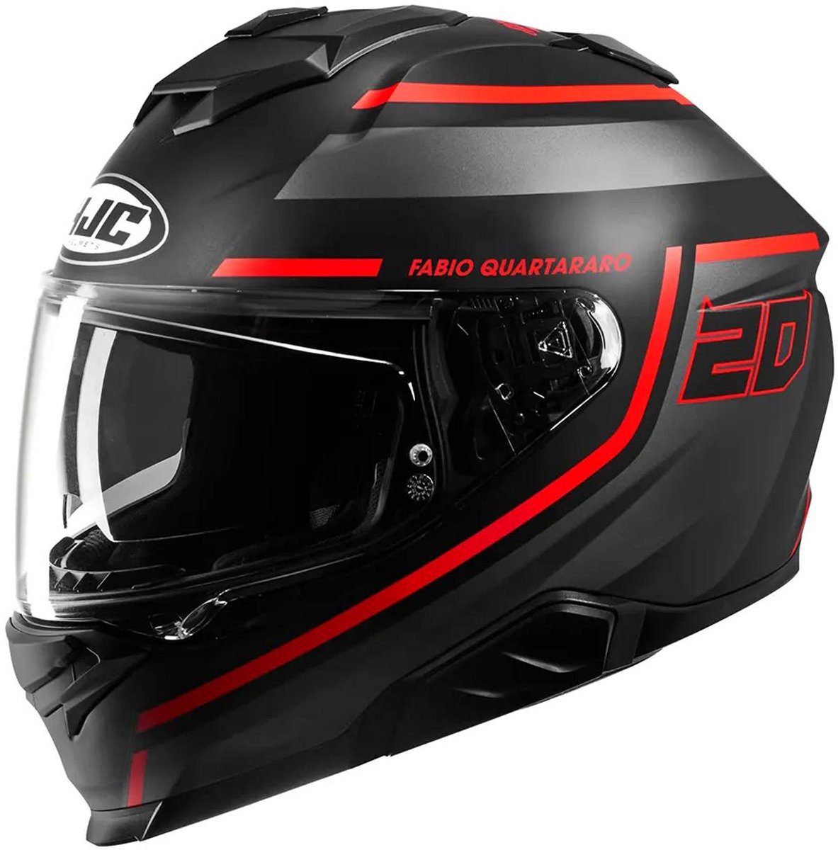 HJC i71 Fabio Quartararo 20 Zwart Rood - Helm