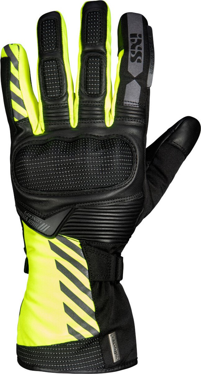 IXS Glasgow-ST 2.0 Zwart Geel Handschoenen - Handschoen