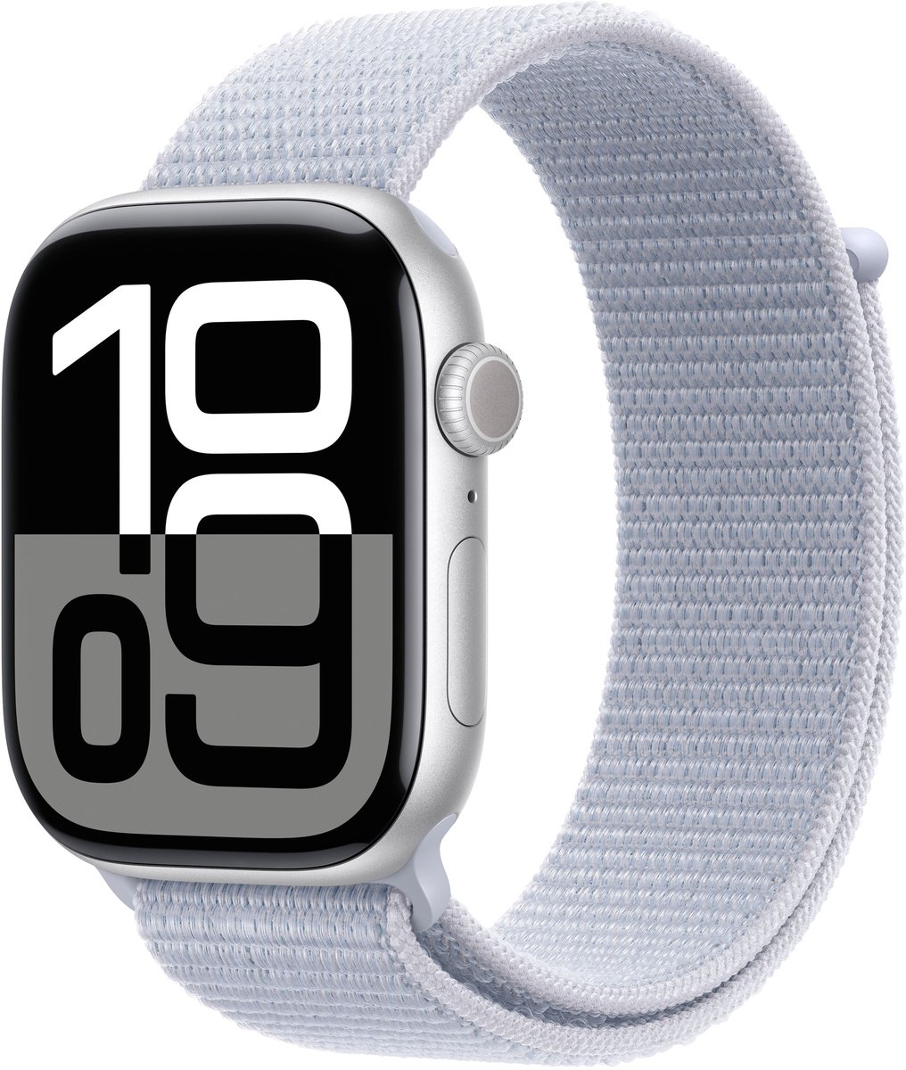 Apple Watch Series 10 46mm Zilver Sport Loop
