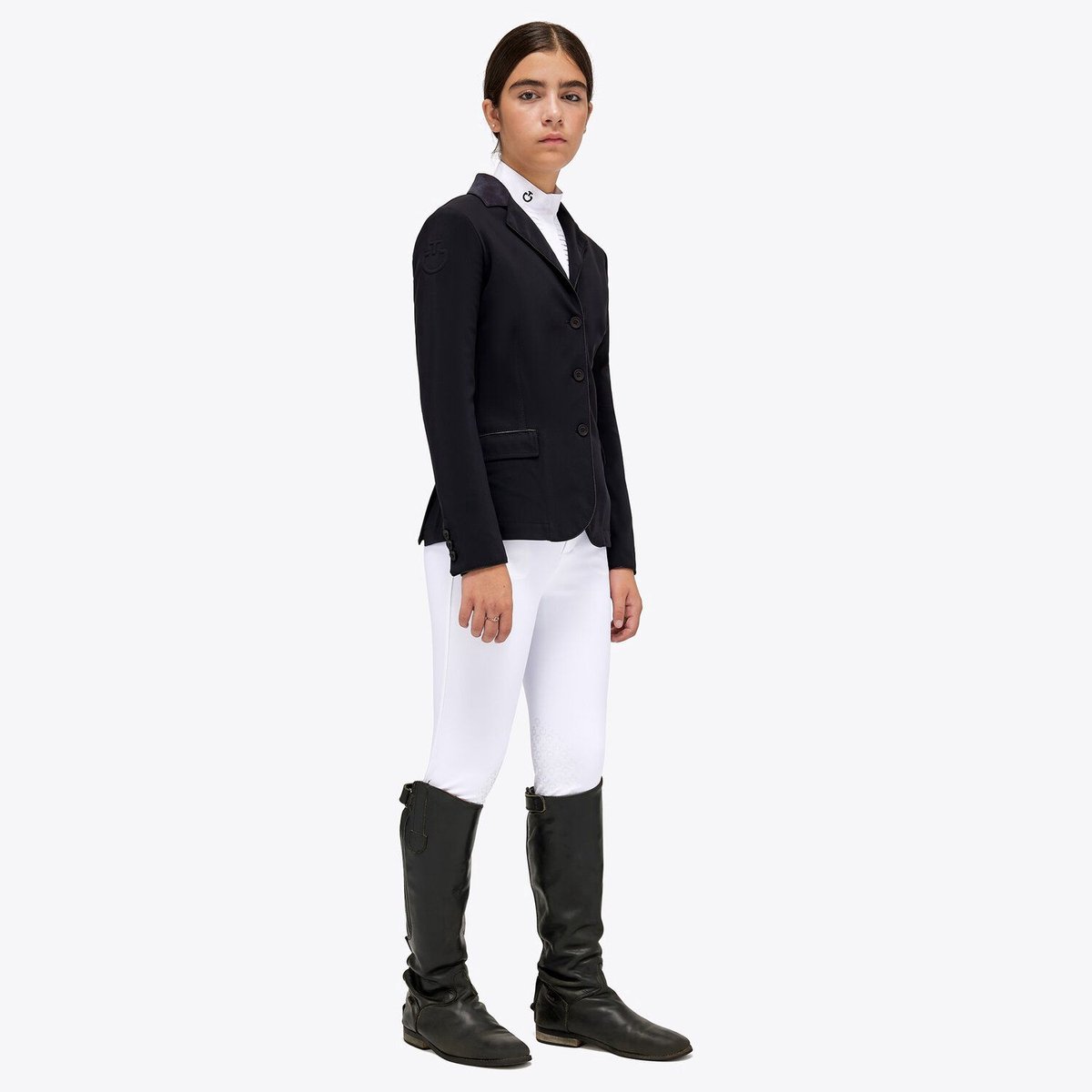 Cavalleria Toscana Meisjes Wedstrijdjas Black SS25 S Zwart
