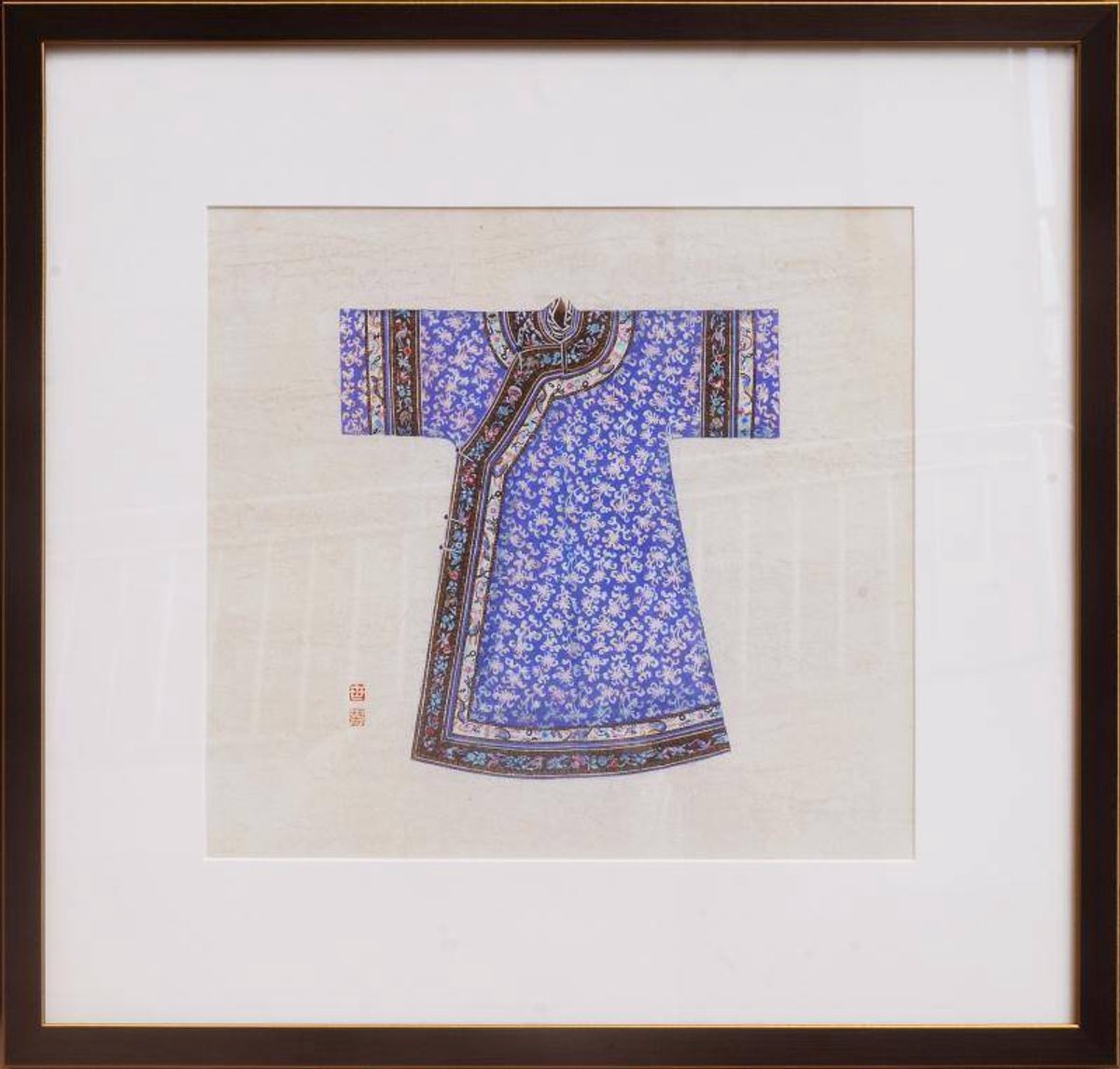 Fine Asianliving Chinees Schilderij Blauwe Kledij grotere maat