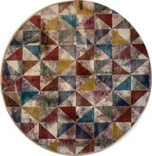 Tapis rond Vintage Picasso Sahra Multi Low Pile - 200 CM ROND