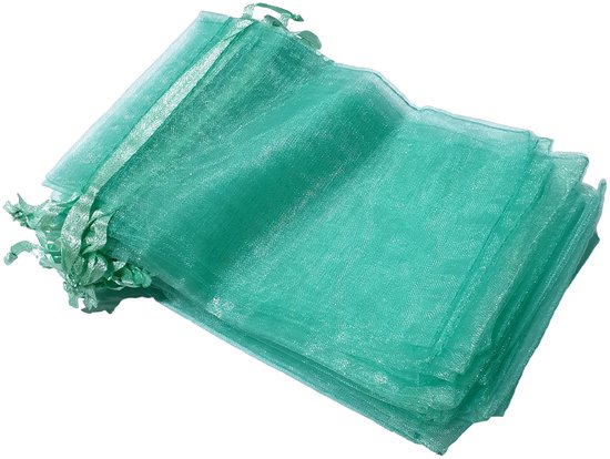 c.a. 100 x assortiment organza zakjes 10x15cm mix | Organza zakjes 10 x
