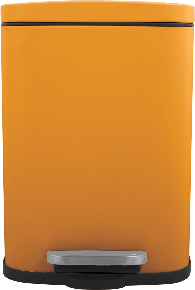 Goedkoopste Spirella Pedaalemmer Venice - oranje - 5 liter - metaal - L21 x H30 cm - soft-close - toilet/badkamer