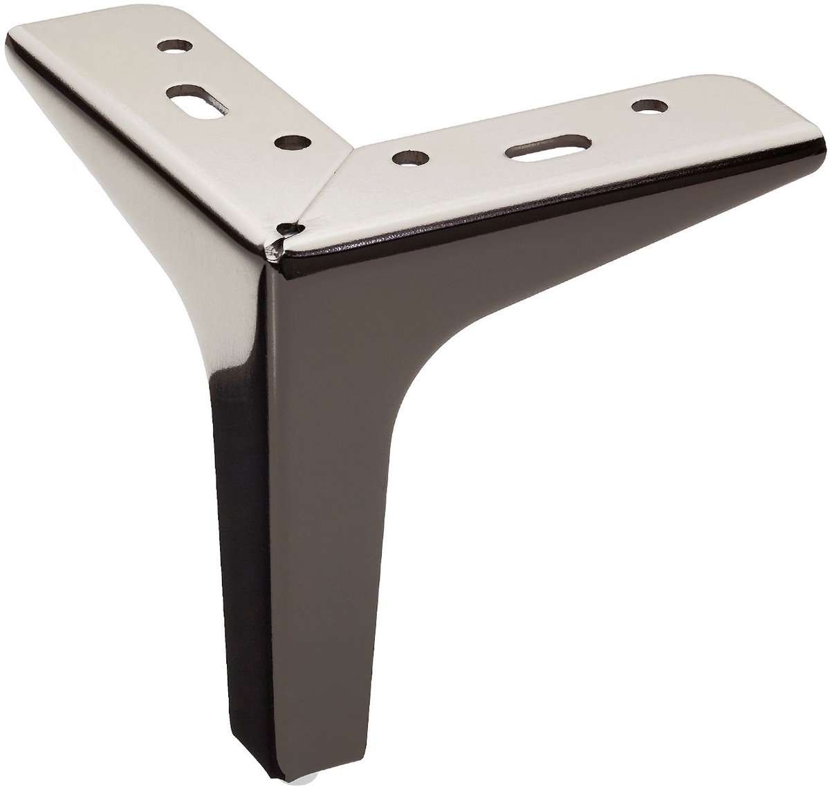 meubelpoot VICTOR Hoogte 130 mm zwart chroom Stoffering voet kabinet voet sofa voet door van SOTECH