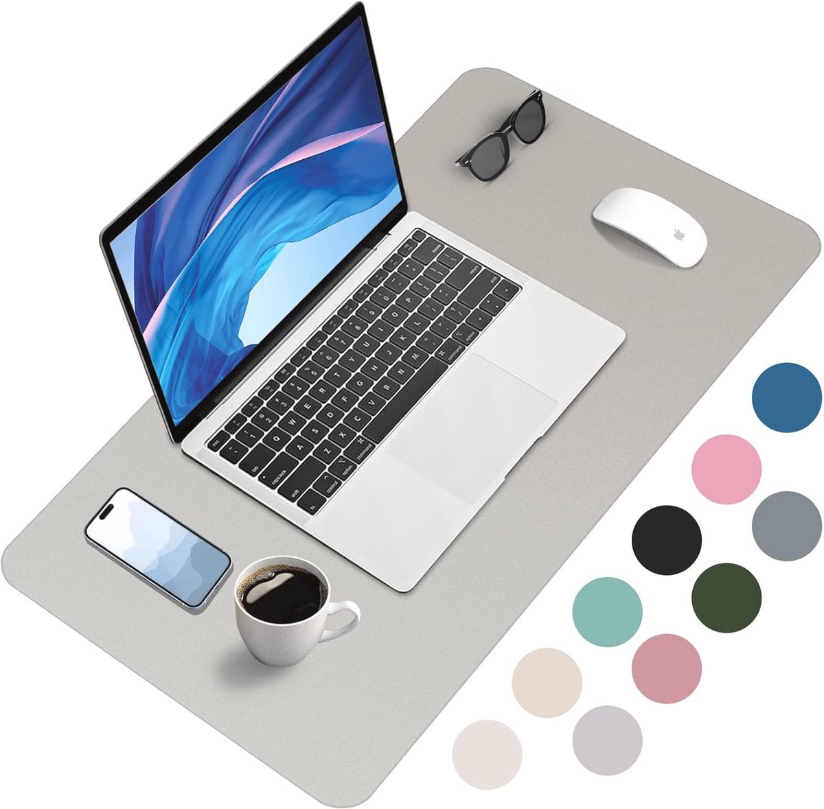 Waterdichte Antislip Bureauonderlegger 80 x 40 cm - Grote Muismat voor Kantoor en Thuis