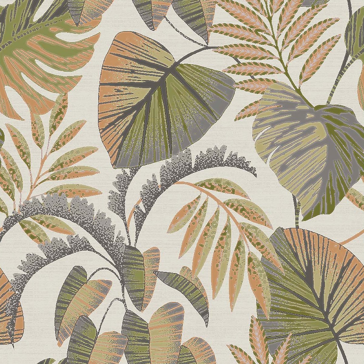 Next vliesbehang Jungle Leaves oranje 10mx52cm