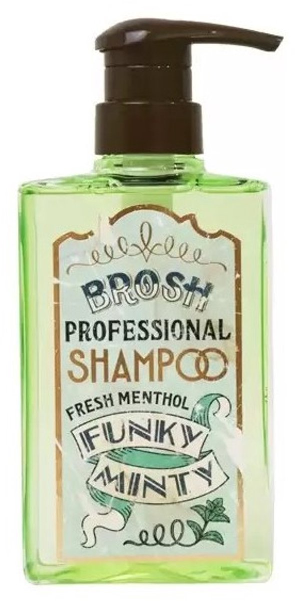 Brosh Funky Minty Shampoo - Verfrissende Mentholshampoo - Diep Reinigend - 400 ml