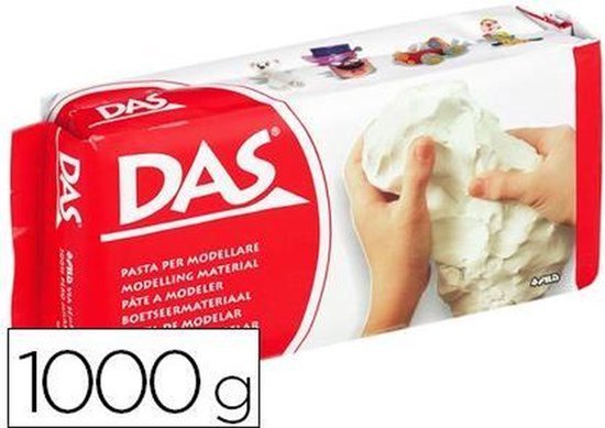 DAS - Luchthardende Klei – Wit – 1 Kilo – Zonder Oven – Voor Diverse Ondergronden