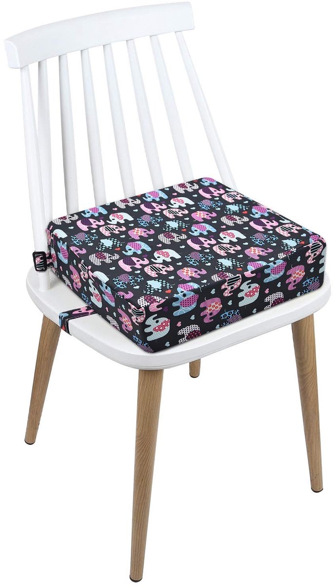 Ibenzoa® Verstelbare Kinderstoelverhoger met Cartoon Design voor Veilig en Comfortabel Eten