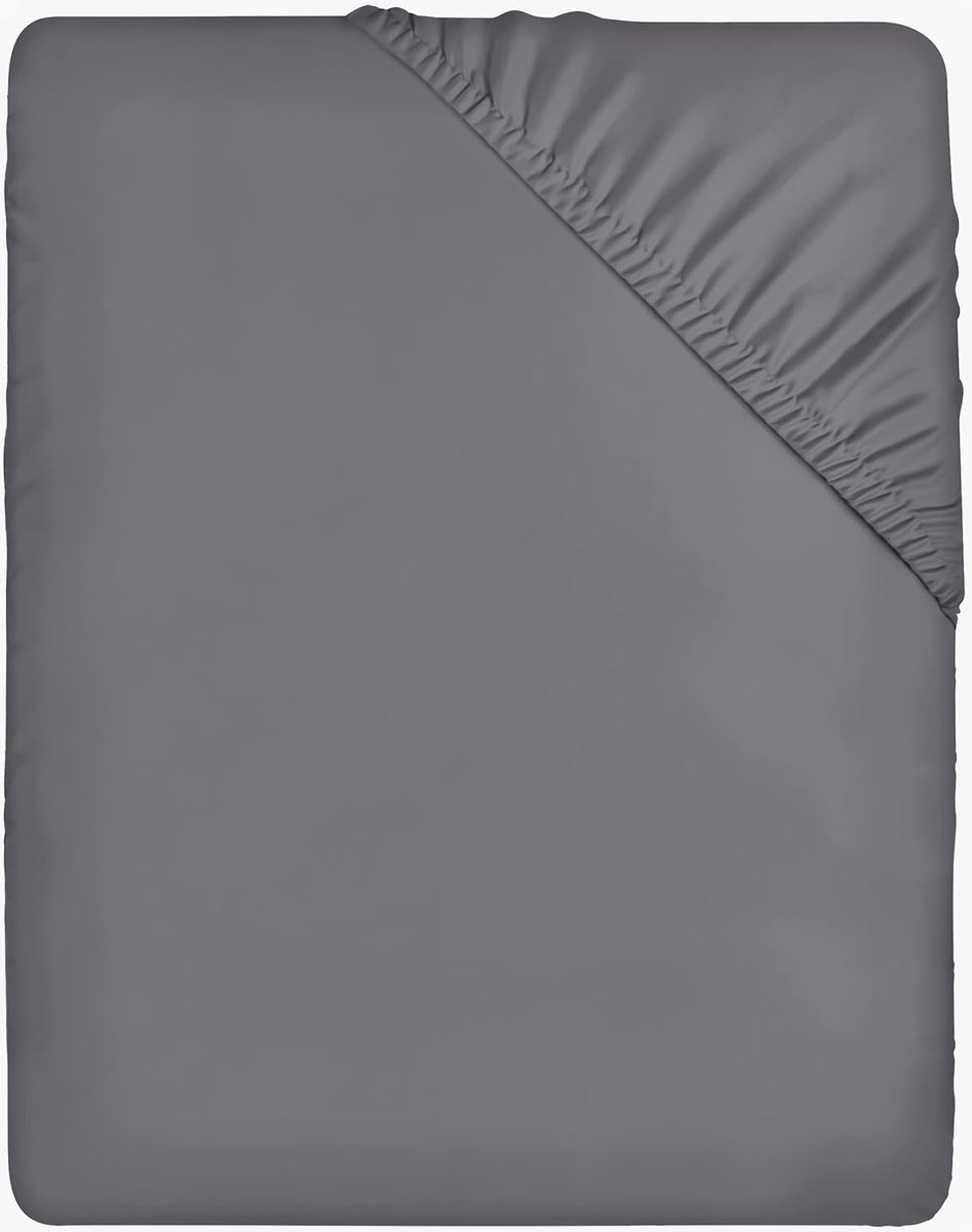 Ibenzoa Zachte Microvezel Hoeslaken, Grijs, 120x190 cm - Diepe Hoeking voor Maximale Comfort girjs