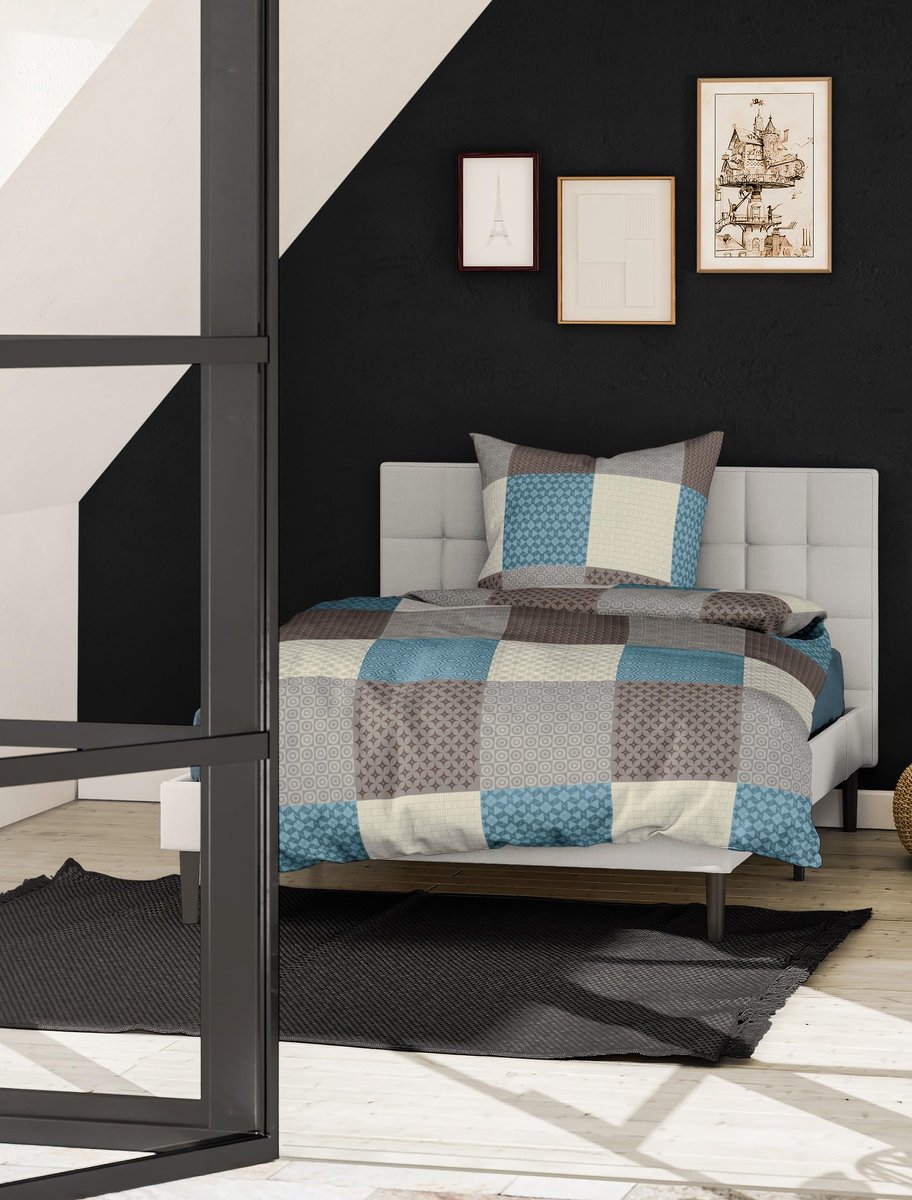 Ibenzoa® Beddengoed Set voor Winterse Warmte en Comfort met Flanel in Mokka Kleur