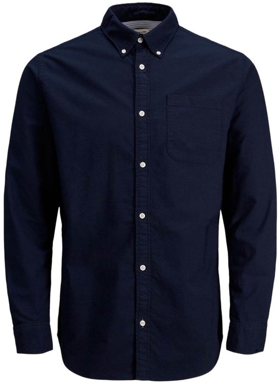 Jack & Jones - Heren Overhemden Classic Oxford - Blauw - Maat L