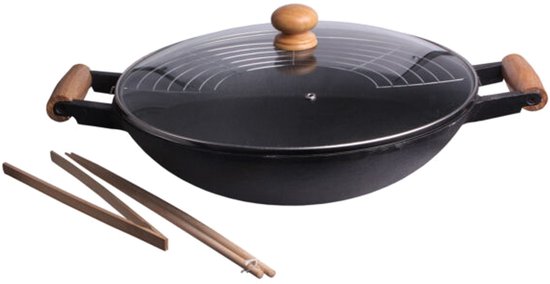 wok gietijzer 5 delige set