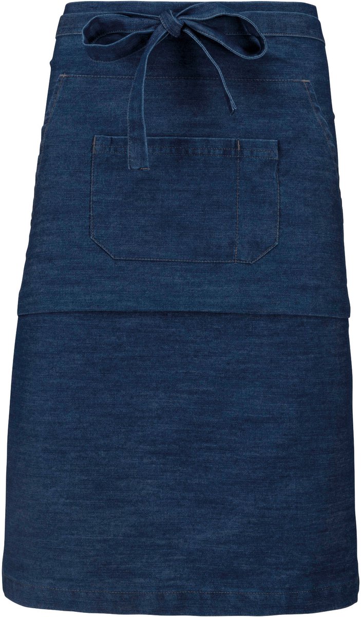 Schort/Tuniek/Werkblouse Unisex One Size Kariban Denim 65% Katoen, 35% Polyester