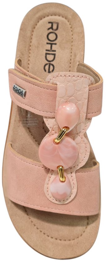 Slippers femme Rohde en nubuck rose - Rose - 37