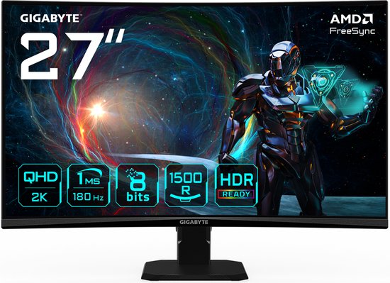 Gigabyte GS27QCA - QHD LED Gaming Monitor - 180hz - 27 inch