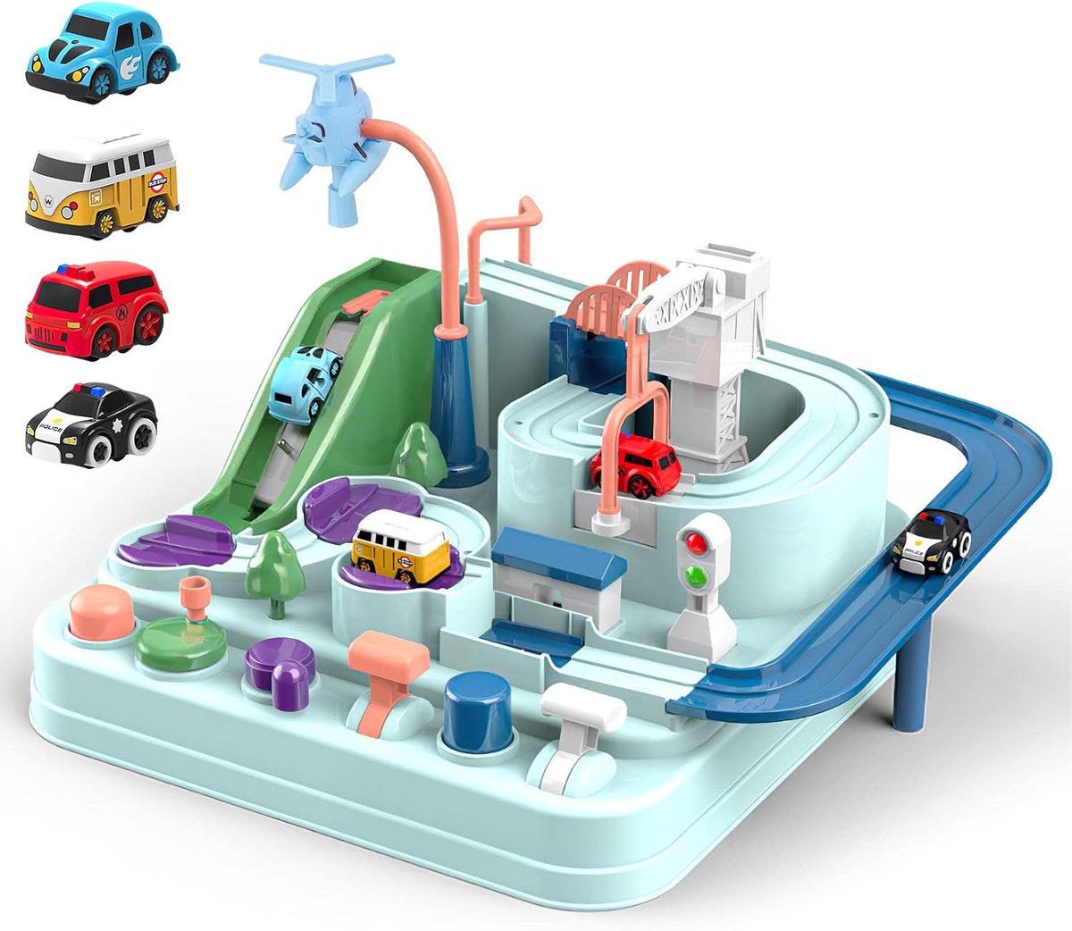 Educatief Racebaan Speelgoed voor Kinderen - Interactieve Auto Avontuur voor Peuters van 3-6 Jaar