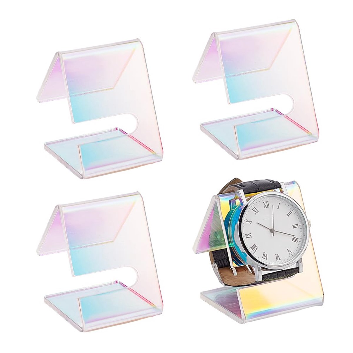 Boraboi® Transparante Acryl Horlogestandaard Set voor Stijlvolle Display en Presentatie van Sieraden