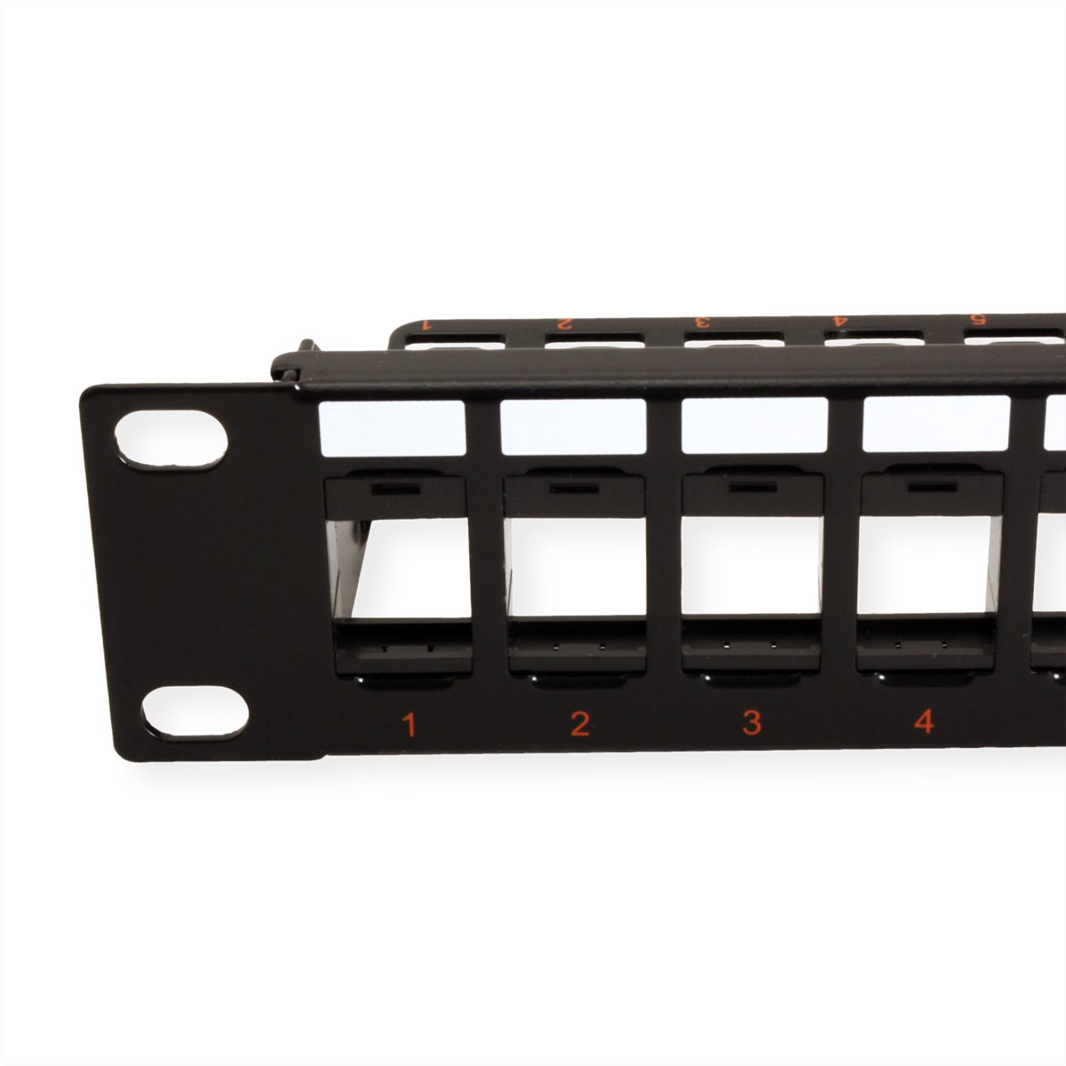 ROLINE 19" keystone patchpaneel, 24P, niet afgeschermd, zwart