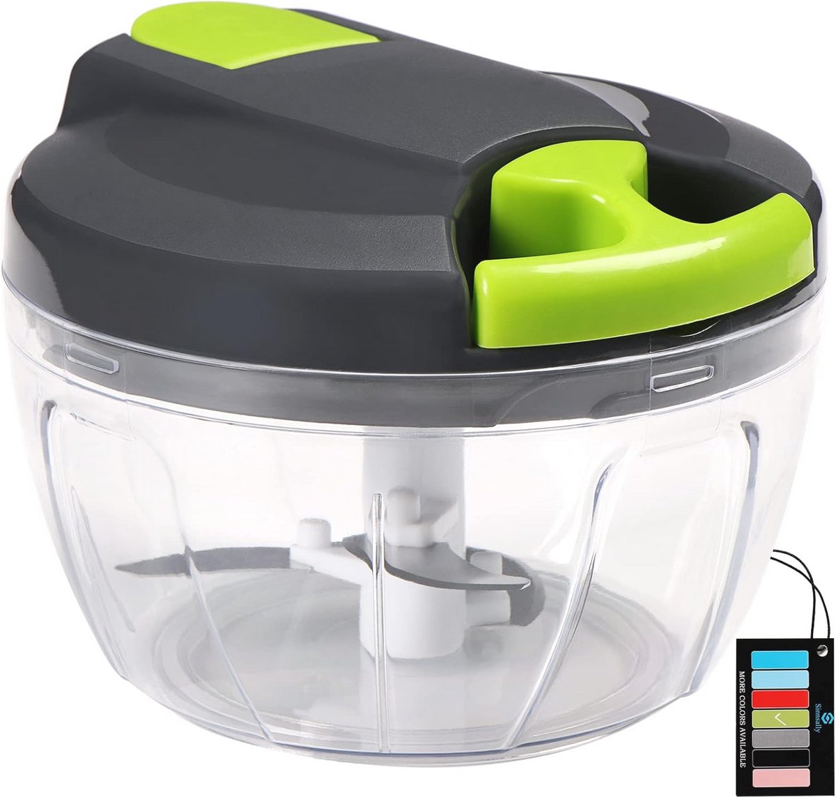 Handmatige Groentehakmolen 520ml - Multifunctionele Snijder voor Uien, Knoflook en Groenten