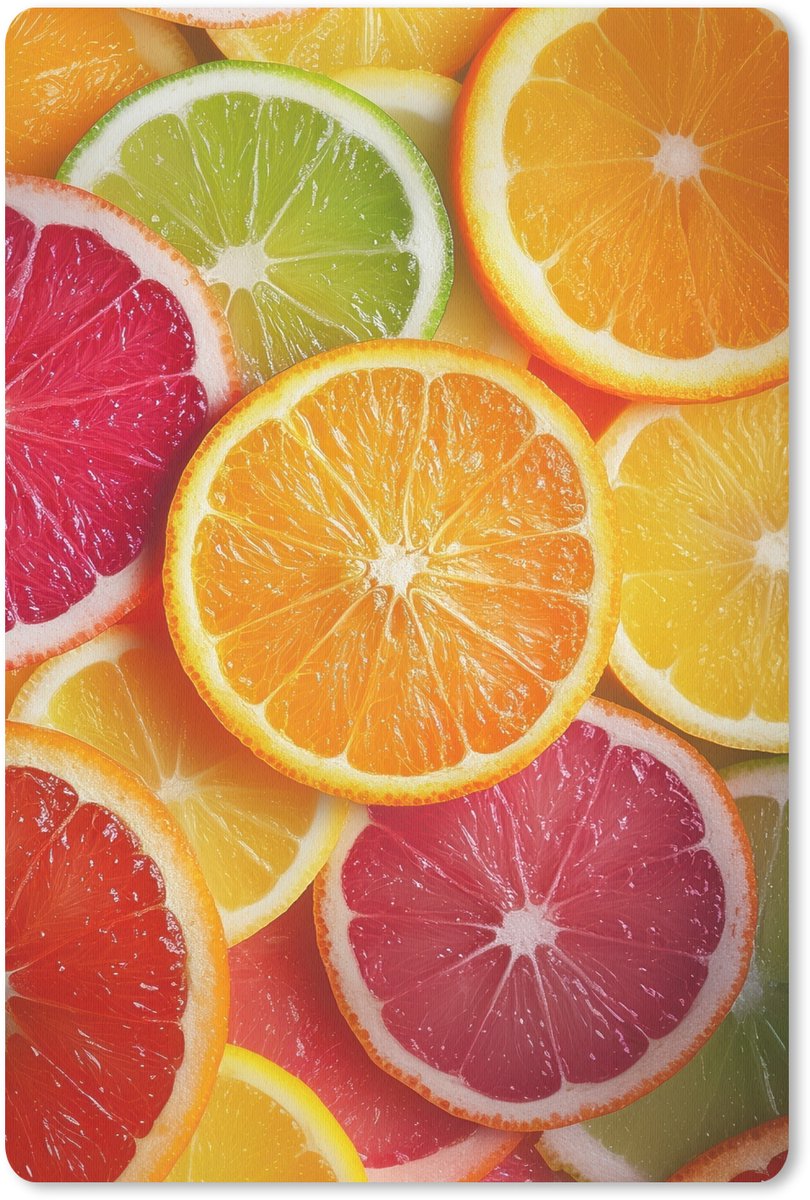 Muismat 18x27 cm - Mousepad Fruit - Kleurrijk - Close up - Muismatten