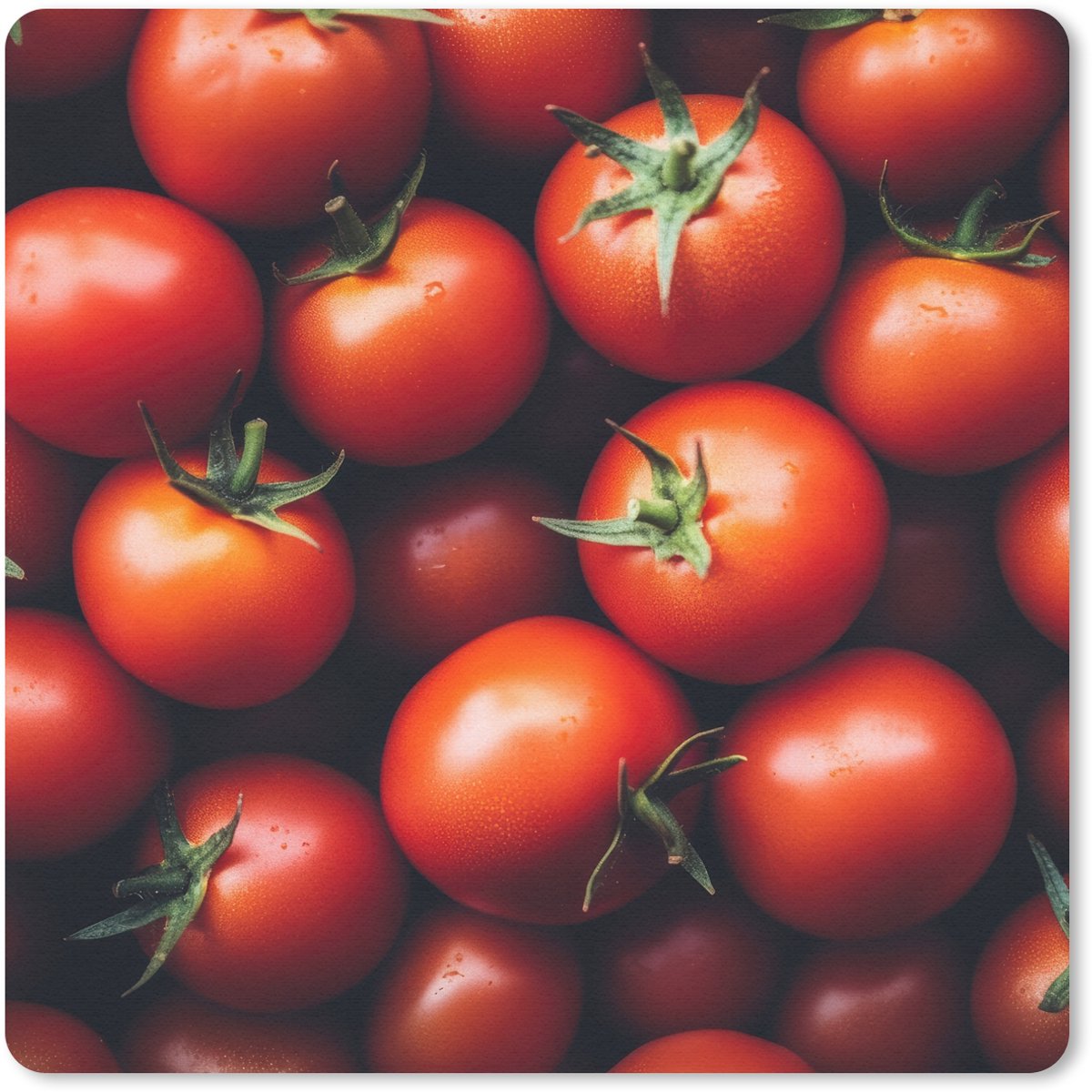 Muismat 30x30 cm - Mousepad Groente - Rood - Tomaten - Muismatten