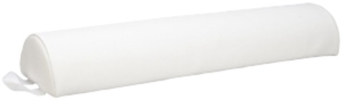 Goedkoopste Massage rol halfrond lang 64X15X9CM Sinelco - Wit - Zacht kunstleer - Knie- en nekrol