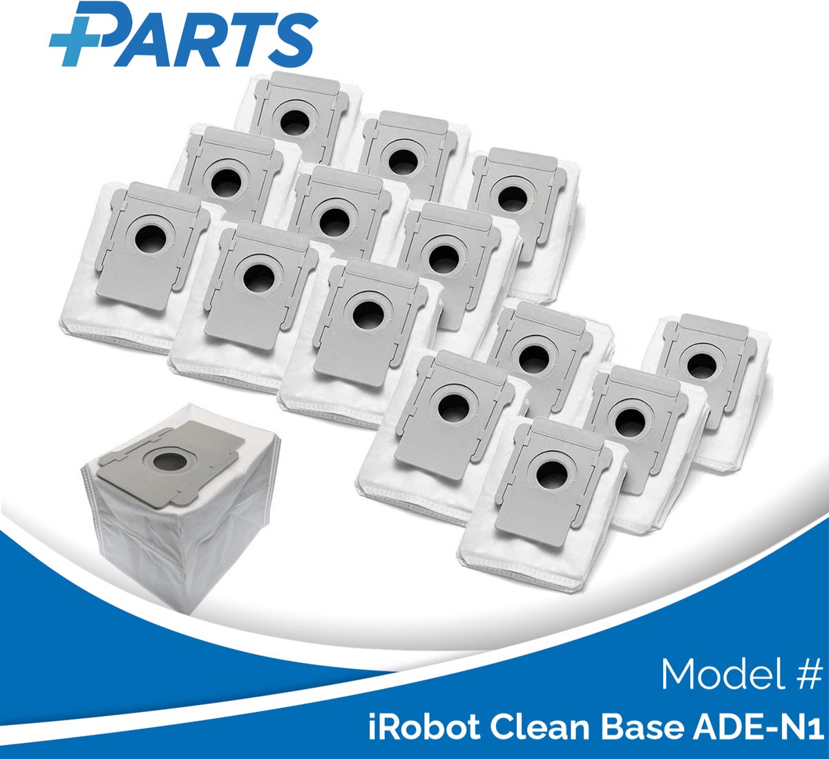 Plus.Parts iRobot Clean Base ADE-N1 Stofzakken (15 Stuks, Plus.Parts® alternatief voor 4626194 / 4640235) Overig