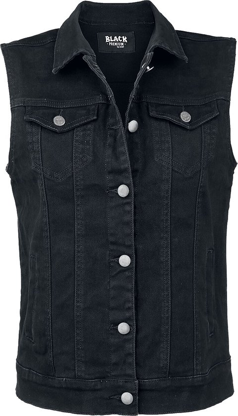 Foto: Black premium by emp zwart denim vest dames xl