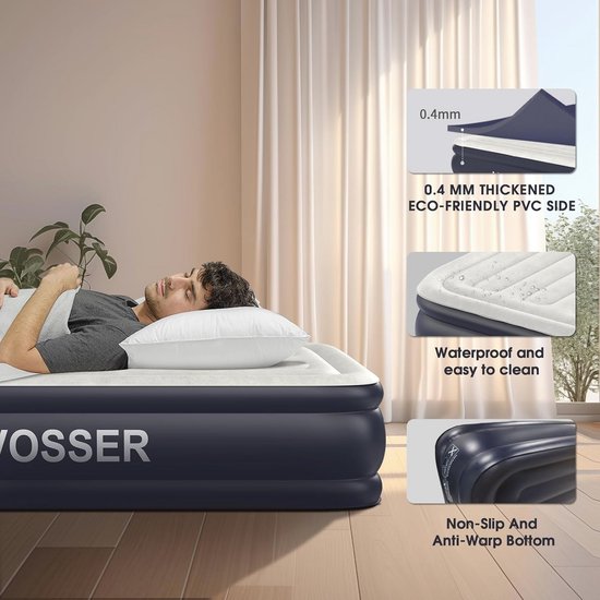 Eenpersoons luchtbed met ingebouwde pomp - Opblaasbaar bed voor comfortabel slapen van Intex — afbeelding 3