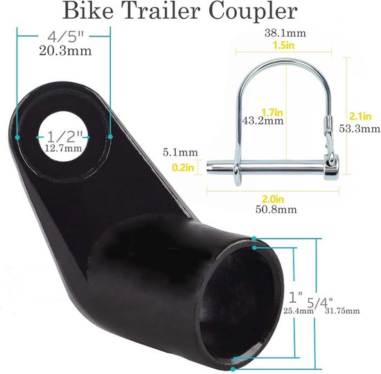 2 Stuks Koppeling Voor Qeridoo Fietsaanhanger Aanhanger Koppeling Stuk Koppeling S202412245982