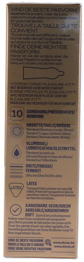 Durex - Condooms Nude Huid-Op-Huid Gevoel 10st - Ultra Dun