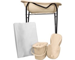 MamaLoes Beige Badset Incl. Zwarte Badstandaard