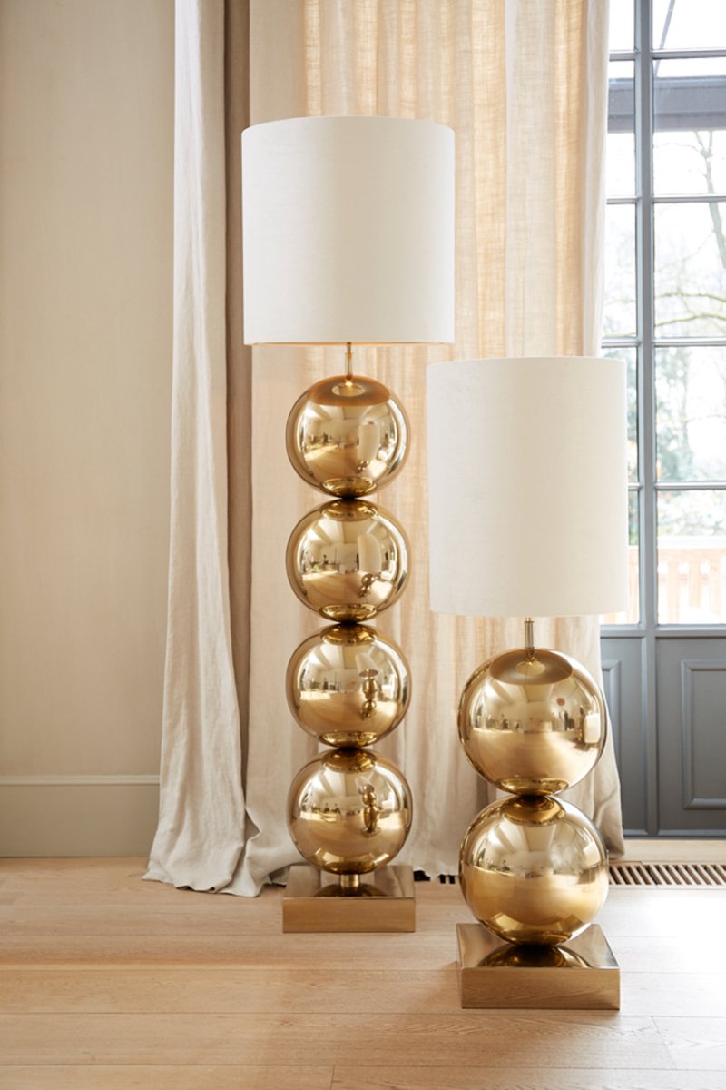 Bol.com Light & Living Vloerlamp Lovis 137cm hoog - Goud aanbieding