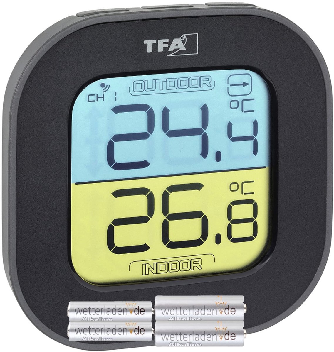 Digitale Thermometer met Buitensensor en Radio - Binnen/Buiten Temperatuurweergave