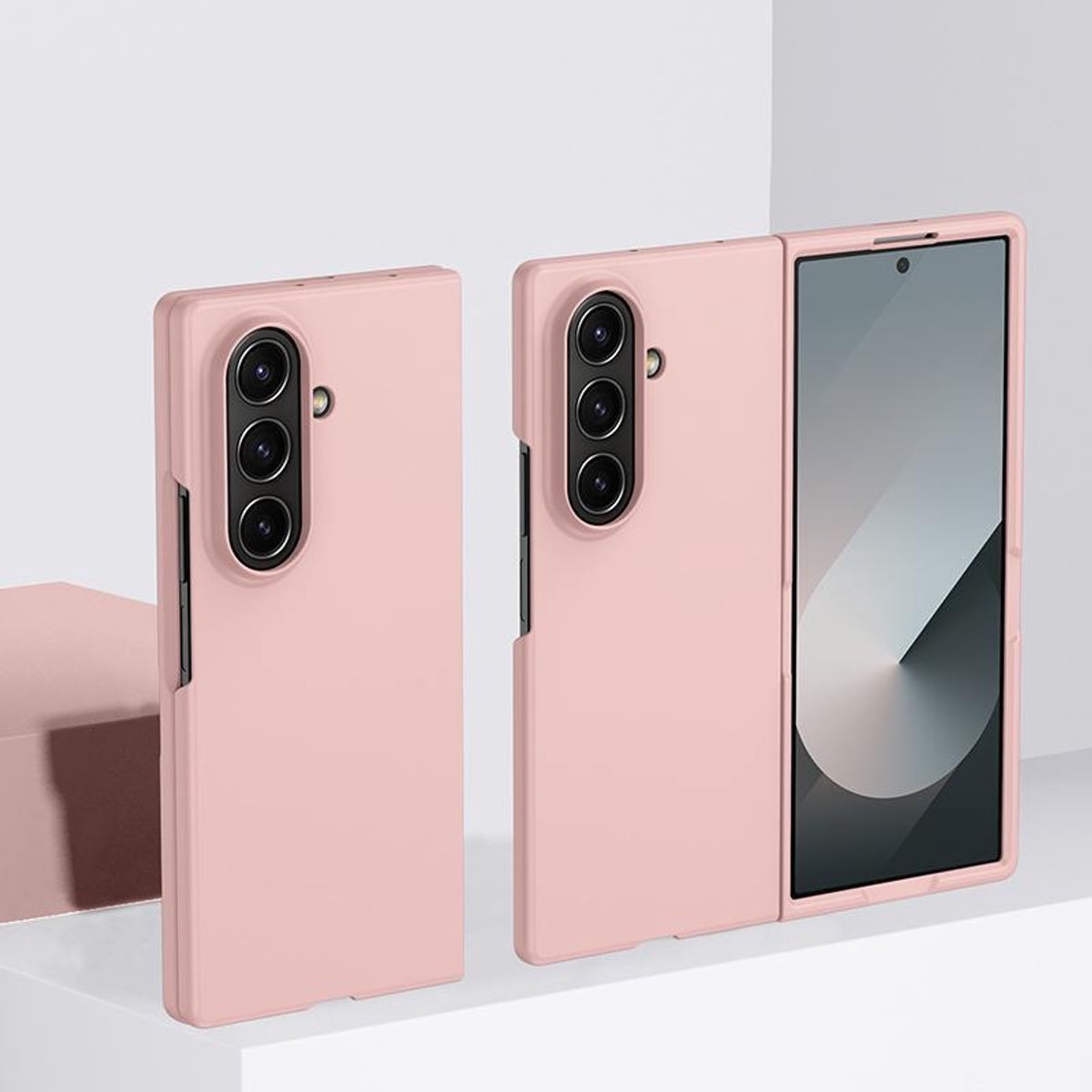 Mobigear Hoesje geschikt voor Samsung Galaxy Z Fold 7 Telefoonhoesje Hardcase | Mobigear Colors Backcover | Galaxy Z Fold 7 Case | Back Cover - Roze