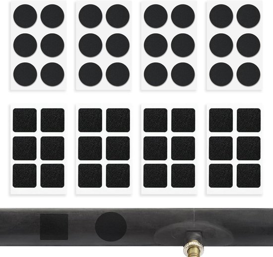 Keyck 32 STKS Reparatieset Voor Fietsbanden,Fietsband Patch,Zelfklevende Zonder Lijm Reparatie Tool Fietsband Patch Met Metalen Rasps voor Motorfiets