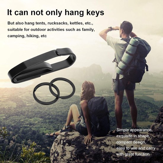 Bevestigingsclip met sleutelring - EDC - - de webshop voor mannen