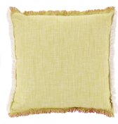 Dutch Decor GANES - Sierkussen lime 45x45 cm - geel