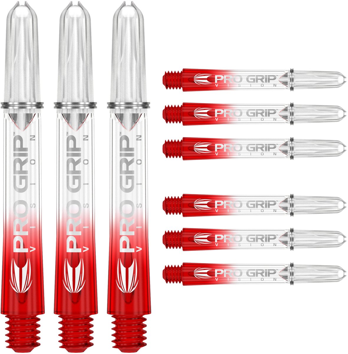 Target Pro Grip 3 Set Vision Red - Dart Shafts Inbetween