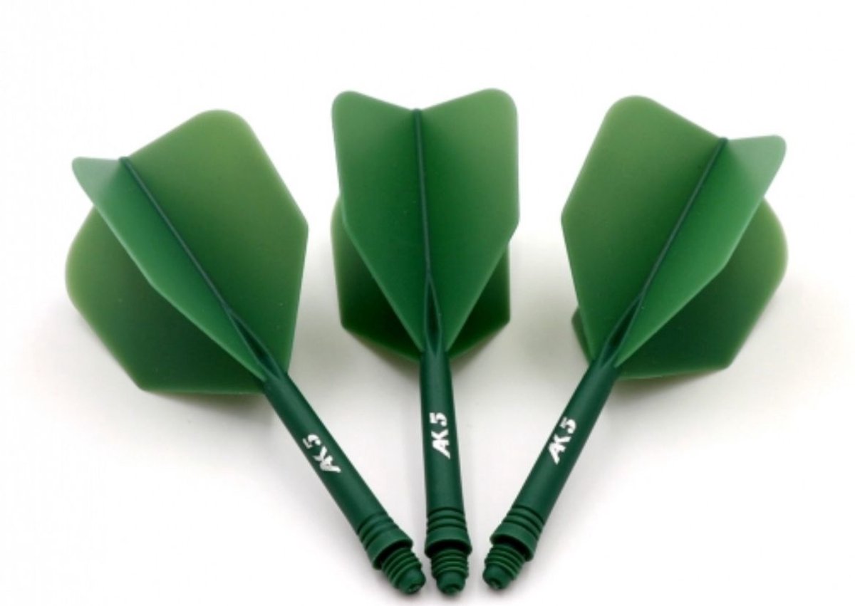 Cuesoul - Tero Flight System AK5 Rost Big Wing - Green - Dart Flights