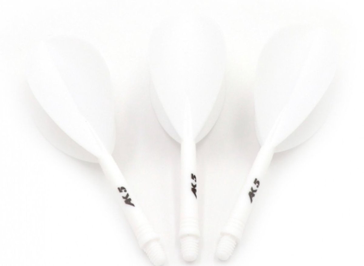 Cuesoul - Tero Flight System AK5 Rost Teardrop - White - Dart Flights L