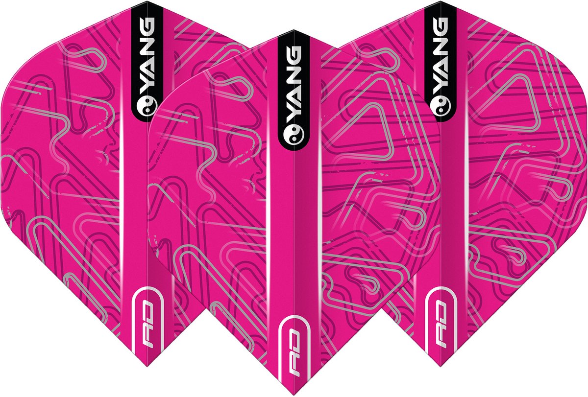 Red Dragon Yin Yang Pink Black - Dart Flights