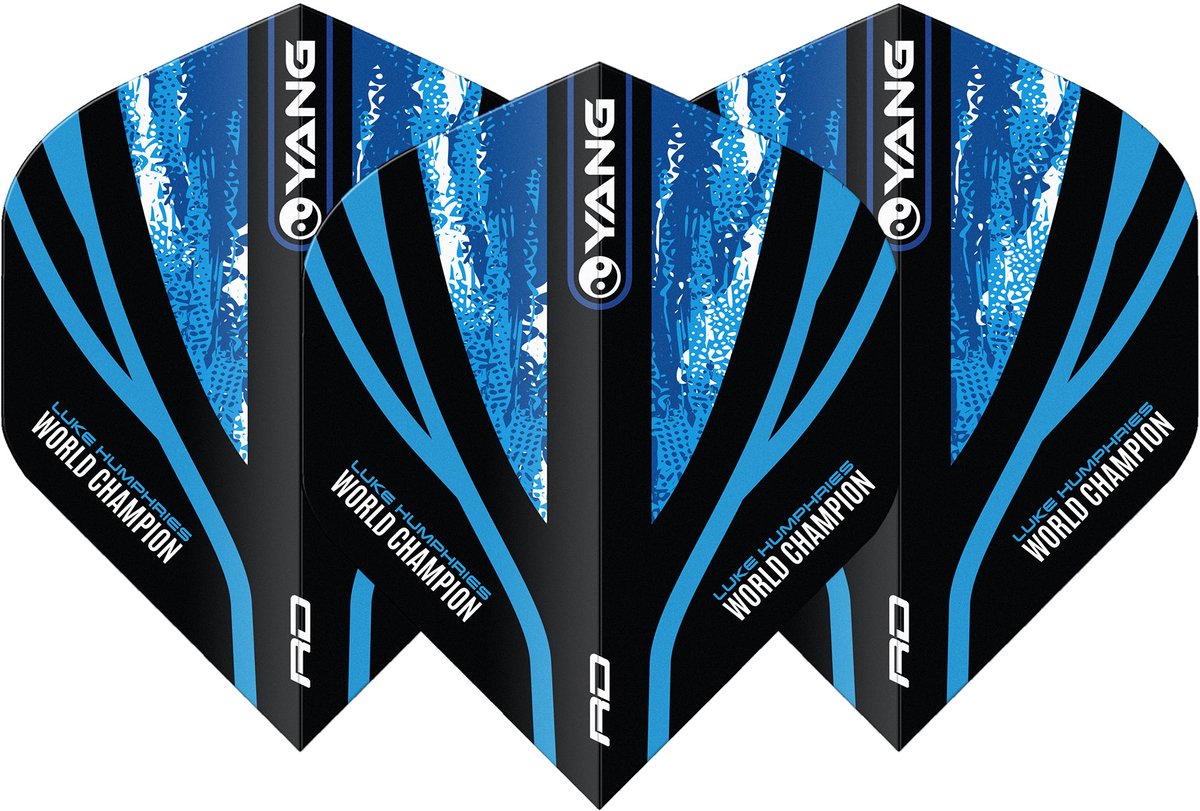 Red Dragon Luke Humphries World Champion Blue & Gold Yin Yang - Dart Flights
