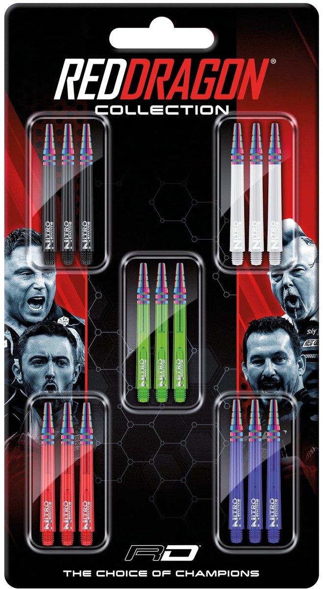 Red Dragon Nitro Ionic Shaft Collection - Dart Shafts