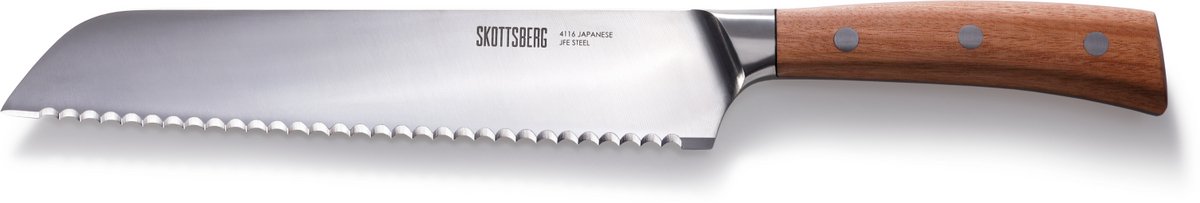 Skottsberg - Knives - Broodmes - 20 cm lang - Japans RVS & Kotibé Hout